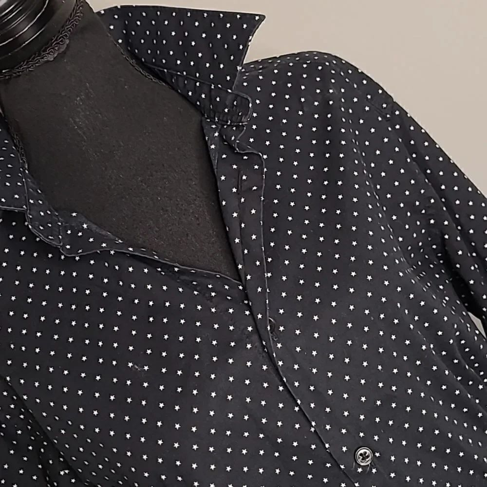 H&M sz M button front with collar - Picture 2 of 9